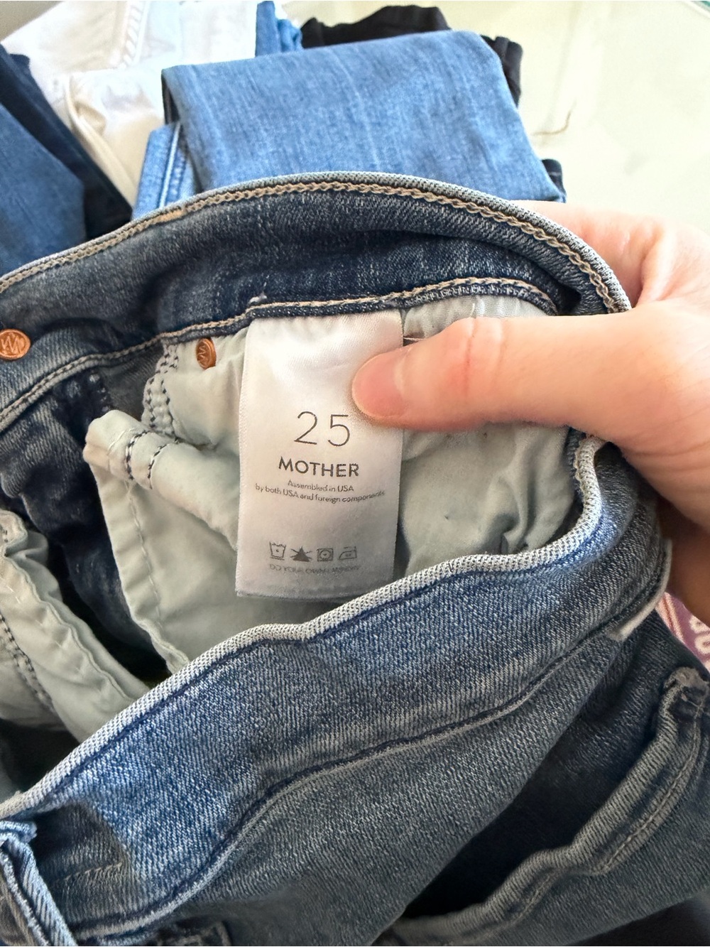 MOTHER Mid Rise Dazzler Ankle Jeans - Light Blue Wash - Picture 4 of 5